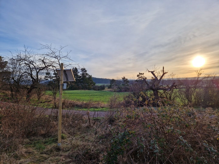 Einer von Breeze Technologies' Luftqualitäts- und Waldbrandsensoren im Harz