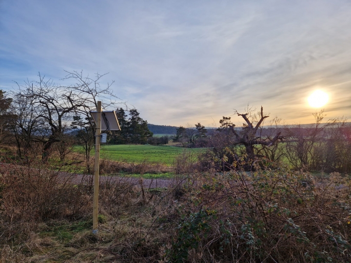 One of Breeze Technologies' Air Quality and Wildfire Sensor installed at the Harz Mountain